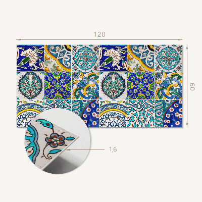 Obdélníkový obkladový panel Mozaikowe wzory ceramiczne