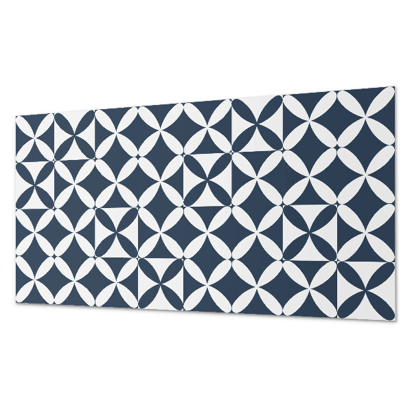 Obdélníkový obkladový panel Kwiatowy motyw w geometrycznych kształtach