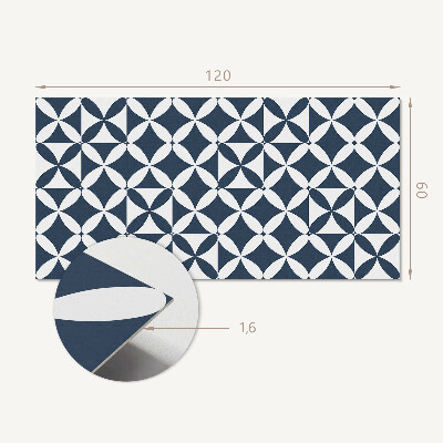 Obdélníkový obkladový panel Kwiatowy motyw w geometrycznych kształtach