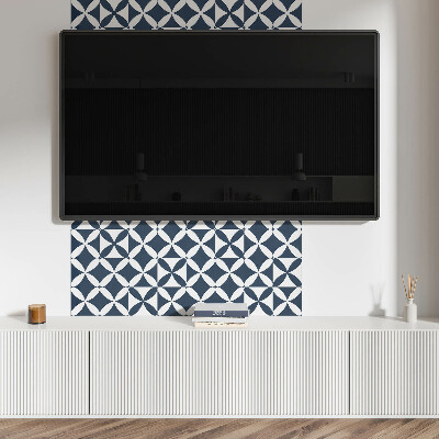 Obdélníkový obkladový panel Kwiatowy motyw w geometrycznych kształtach