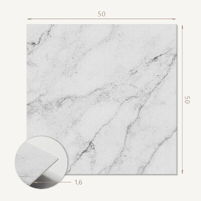 Čtvercový nástěnný panel Elegance bílého mramoru