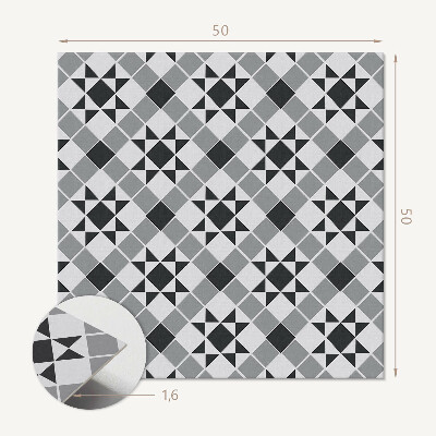 Čtvercový obkladový panel Geometrické tvary s hvězdami