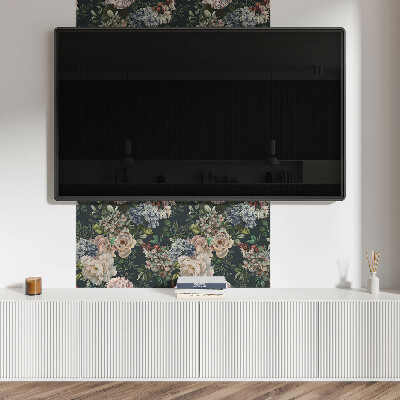 Čtvercový nástěnný panel květinový design