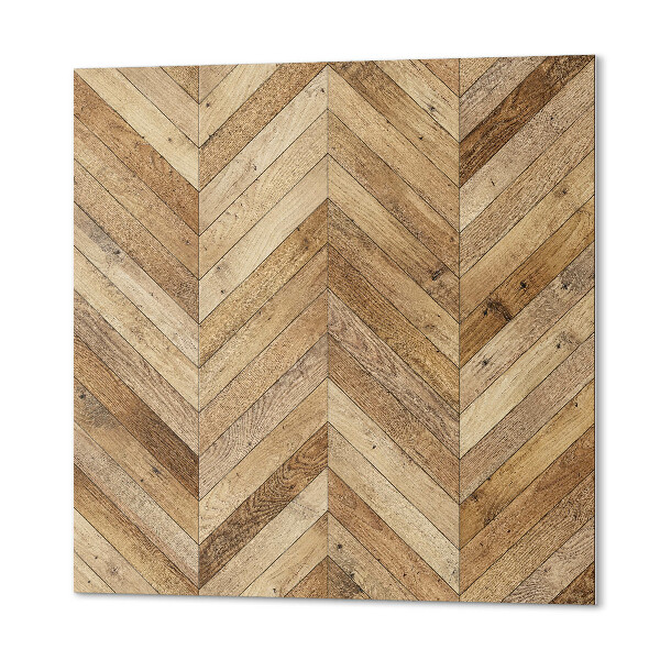 Čtvercový nástěnný panel Dřevěný vzor rybí kosti