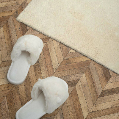 Čtvercový nástěnný panel Dřevěný vzor rybí kosti
