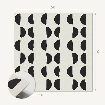 Čtvercový obkladový panel Design půlměsíce v abstraktní podobě