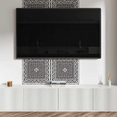 Čtvercový nástěnný panel Tvary v geometrických rámech