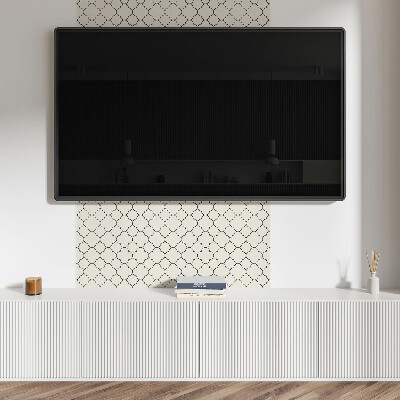 Čtvercový nástěnný panel Květiny v síťovém designu
