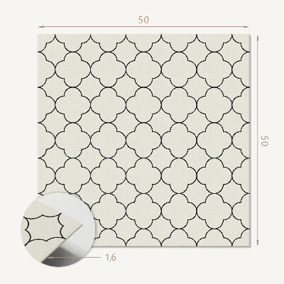 Čtvercový nástěnný panel Květiny v síťovém designu