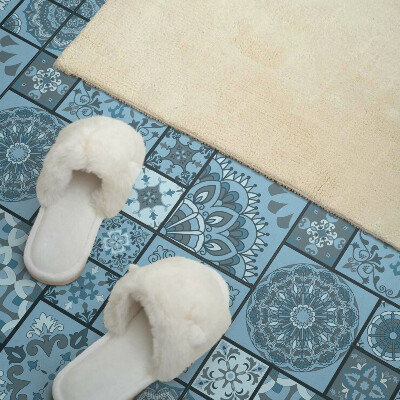 Čtvercový nástěnný panel Geometrické vzory v mozaice