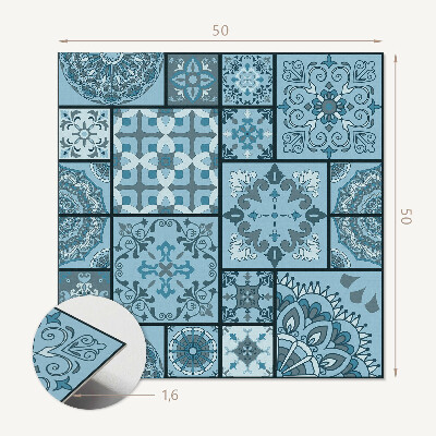 Čtvercový nástěnný panel Geometrické vzory v mozaice