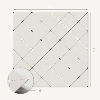 Čtvercový obkladový panel Geometrie kosočtverce v minimalistickém stylu