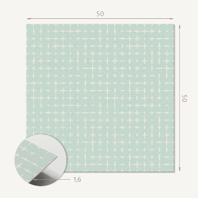 Čtvercový nástěnný panel Geometrie čar s křížky
