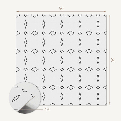Čtvercový obkladový panel Geometrické kosočtverce v moderním designu
