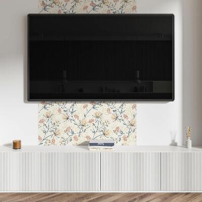 Čtvercový nástěnný panel Květiny v uměleckém stylu