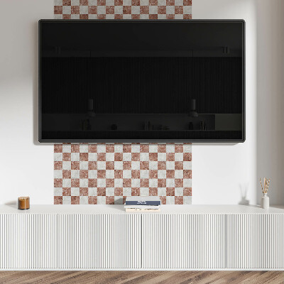 Čtvercový obkladový panel Stylový mramorový šachovnicový vzor