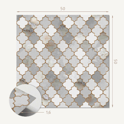 Čtvercový nástěnný panel Geometrie ve stylu mozaiky