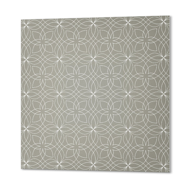 Čtvercový panel na zeď Květiny v moderní geometrii