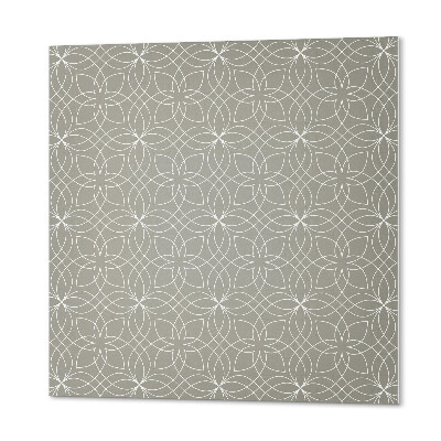 Čtvercový panel na zeď Květiny v moderní geometrii