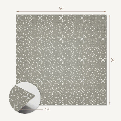 Čtvercový panel na zeď Květiny v moderní geometrii