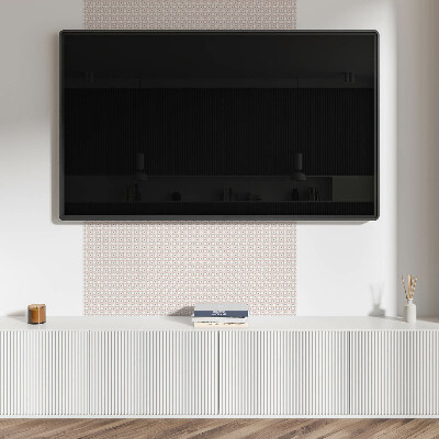 Čtvercový obkladový panel Síťované kruhy v moderním stylu