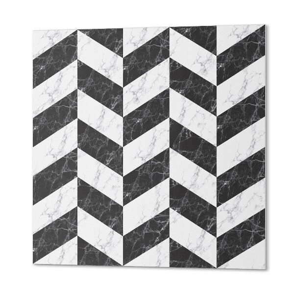 Čtvercový nástěnný panel Vzor rybí kosti v mramorovém designu
