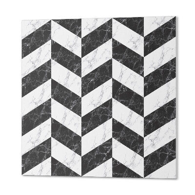 Čtvercový nástěnný panel Vzor rybí kosti v mramorovém designu