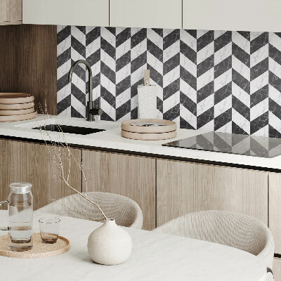 Čtvercový nástěnný panel Vzor rybí kosti v mramorovém designu