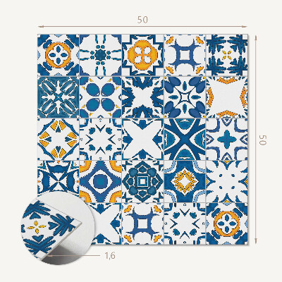 Čtvercový nástěnný panel Geometrie mozaiky v kompozici