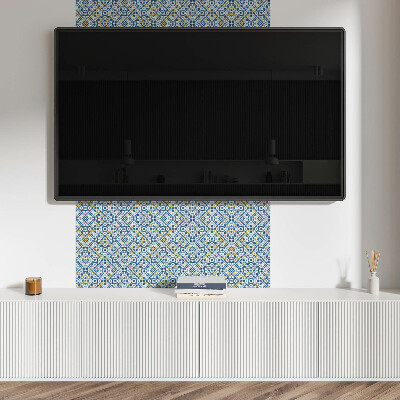 Čtvercový obkladový panel Geometrické s květinovým vzorem