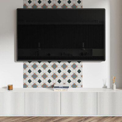Čtvercový nástěnný panel Geometrie v dlaždicovém stylu