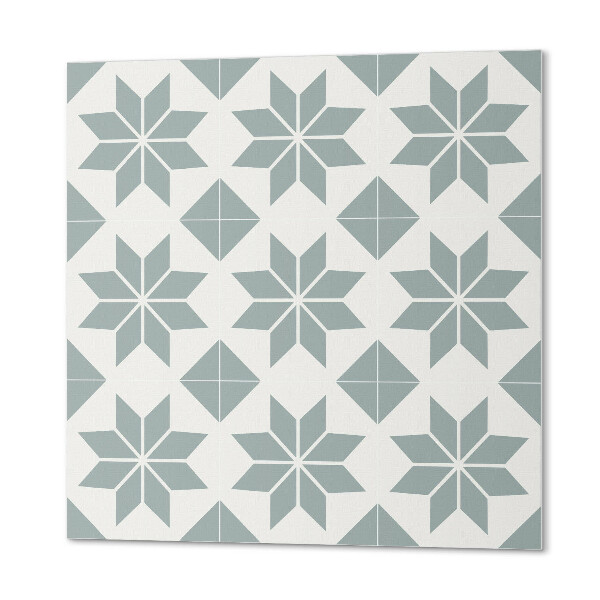 Čtvercový panel na zeď Květinové vzory v geometrických kompozicích