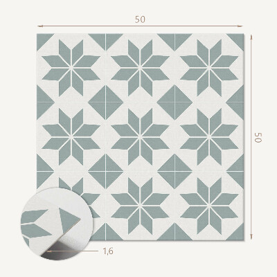 Čtvercový panel na zeď Květinové vzory v geometrických kompozicích