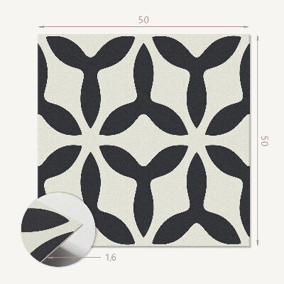 Čtvercový panel na zeď Umělecký design s ploutvemi