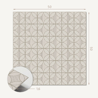 Čtvercový panel na zeď Stylové kruhy v geometrickém designu