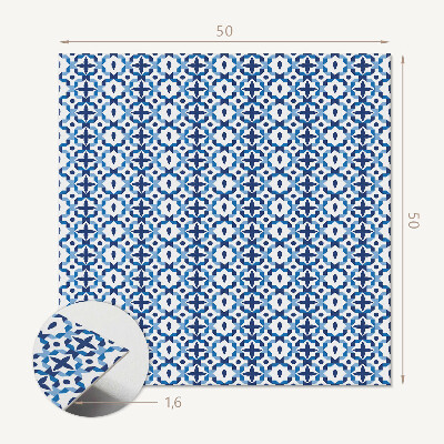 Čtvercový obkladový panel Květinový a geometrický design