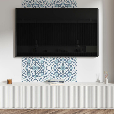 Čtvercový obkladový panel Květinové vzory v elegantních ornamentech