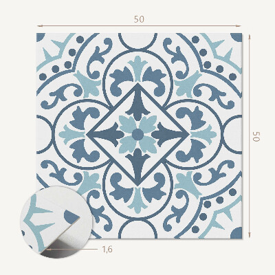Čtvercový obkladový panel Květinové vzory v elegantních ornamentech