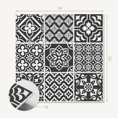 Čtvercový panel na zeď Stylová geometrie v podobě dlaždic