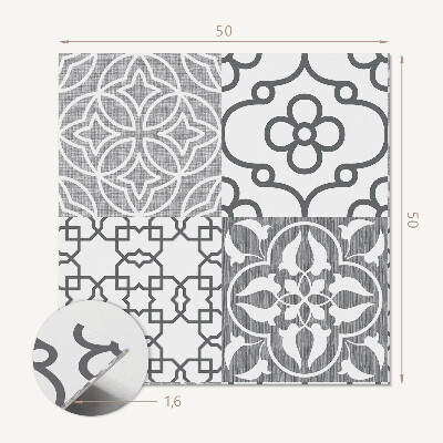 Čtvercový nástěnný panel Uspořádání geometrických vzorů