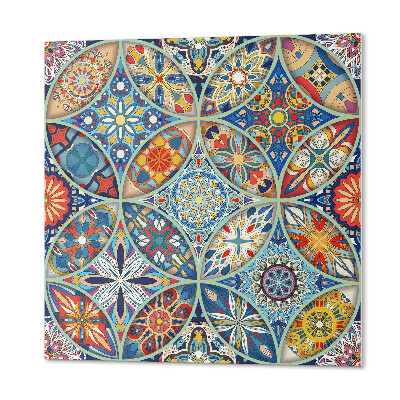 Čtvercový nástěnný panel Mozaiková geometrie v symetrii