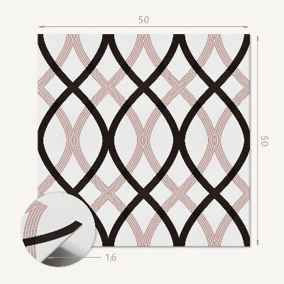 Čtvercový nástěnný panel Elegantní vlnitý motiv
