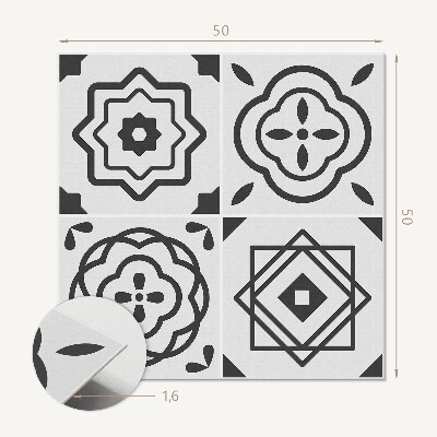 Čtvercový panel na zeď Vzory v geometrických čtvercích