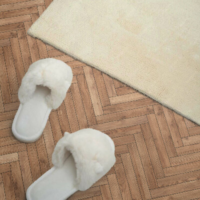 Čtvercový panel na zeď Vzor rybí kosti s efektem prkna