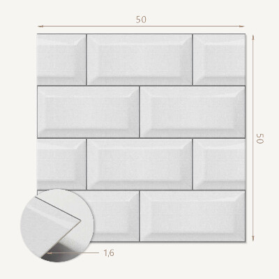 Čtvercový obkladový panel Motiv cihel v minimalistickém designu