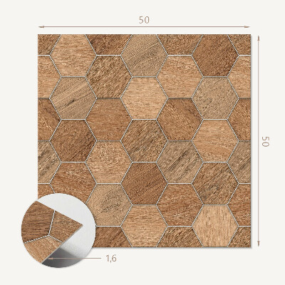 Čtvercový panel na zeď Geometrie šestihranných dlaždic