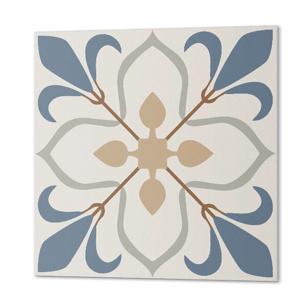 Čtvercový nástěnný panel Listový květinový design