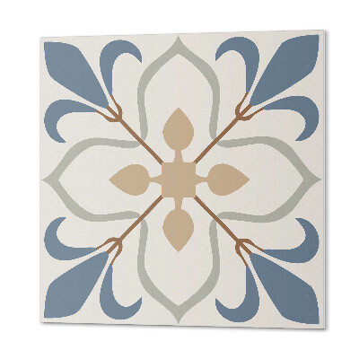 Čtvercový nástěnný panel Listový květinový design