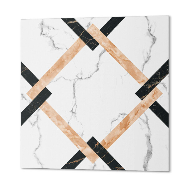 Čtvercový panel na zeď Mramorové vzory v geometrickém stylu