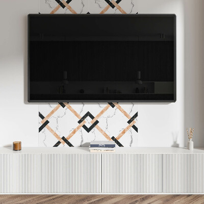 Čtvercový panel na zeď Mramorové vzory v geometrickém stylu